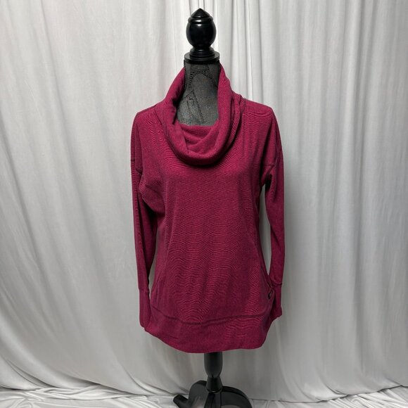 Marc New York Sweater Womens Size Large Fuchsia Cowl Neck Long Sleeve Pullover - Picture 1 of 10